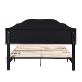 Evie Home Vera Button Tufted Velvet Bed Frame