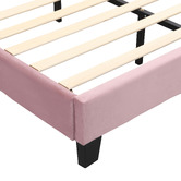 Evie Home Vera Button Tufted Velvet Bed Frame