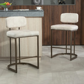 Evie Home 66cm Ricano Velvet Bar Stools