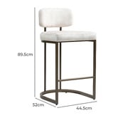 Evie Home 66cm Ricano Velvet Bar Stools