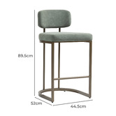 Evie Home 66cm Ricano Velvet Bar Stools