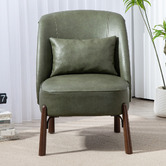 Evie Home Case Faux Leather Accent Chair