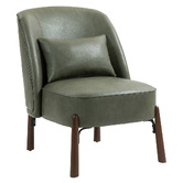 Evie Home Case Faux Leather Accent Chair
