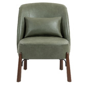 Evie Home Case Faux Leather Accent Chair