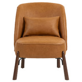 Evie Home Case Faux Leather Accent Chair