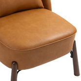 Evie Home Case Faux Leather Accent Chair