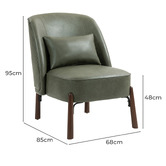 Evie Home Case Faux Leather Accent Chair