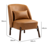 Evie Home Case Faux Leather Accent Chair