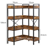 Evie Home Ledger 4 Tier Shelving Unit