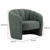 Evie Home Vireo Chenille Tub Chair