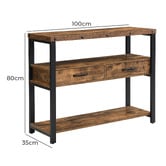 Evie Home Caralie 2 Drawer Console Table