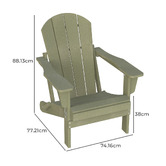 Evie Home Ehommate Outdoor Adirondack Chair