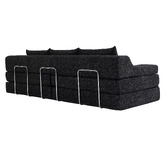 Evie Home Newbury 4 Seater Double Chenille Sofa Bed