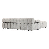 Evie Home Clemens 4 Seater Chenille Sectional Sofa &amp; Ottoman Set