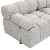 Evie Home Clemens 4 Seater Chenille Sectional Sofa &amp; Ottoman Set