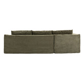 Evie Home Roswell 3 Seater Corduroy Sofa with Left Chaise