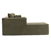 Evie Home Roswell 3 Seater Corduroy Sofa with Left Chaise