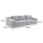 Evie Home Newbury 4 Seater Double Chenille Sofa Bed