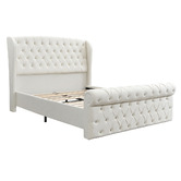 Evie Home Conall Button Tufted Chenille Bed Frame