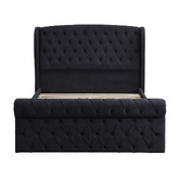 Evie Home Conall Button Tufted Chenille Bed Frame