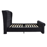 Evie Home Conall Button Tufted Chenille Bed Frame