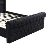 Evie Home Conall Button Tufted Chenille Bed Frame