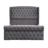 Evie Home Conall Button Tufted Chenille Bed Frame