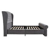 Evie Home Conall Button Tufted Chenille Bed Frame