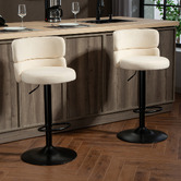 Evie Home Eilis Velvet Adjustable Bar Stools