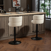 Evie Home Eilis Velvet Adjustable Bar Stools