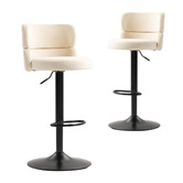 Evie Home Eilis Velvet Adjustable Bar Stools