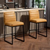 Evie Home 66cm Tiana Faux Leather Bar Stools
