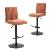 Evie Home Treasa Chenille Adjustable Bar Stools
