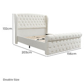 Evie Home Conall Button Tufted Chenille Bed Frame