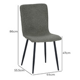 Evie Home Linden Upholstered Dining Chairs