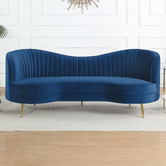 Evie Home Atasha 3 Seater Velvet Sofa