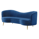 Evie Home Atasha 3 Seater Velvet Sofa