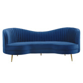 Evie Home Atasha 3 Seater Velvet Sofa