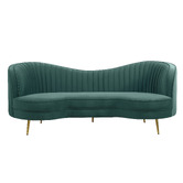 Evie Home Atasha 3 Seater Velvet Sofa