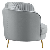 Evie Home Atasha 3 Seater Velvet Sofa