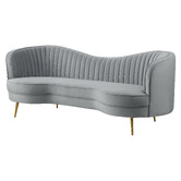 Evie Home Atasha 3 Seater Velvet Sofa