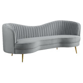 Evie Home Atasha 3 Seater Velvet Sofa
