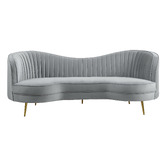 Evie Home Atasha 3 Seater Velvet Sofa
