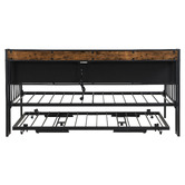 Evie Home Harper Double/King Daybed with Trundle &amp; Charging Station