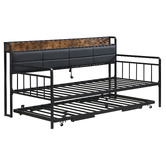 Evie Home Harper Double/King Daybed with Trundle &amp; Charging Station