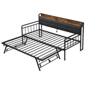 Evie Home Harper Double/King Daybed with Trundle &amp; Charging Station