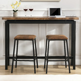 Evie Home 2 Seater Anslie Bar Table with Charging Station &amp; Stool Set