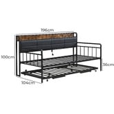 Evie Home Harper Double/King Daybed with Trundle &amp; Charging Station