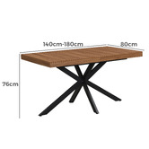 Evie Home Colter Extendable Dining Table