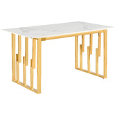 Evie Home Berryl Marble-Look Dining Table